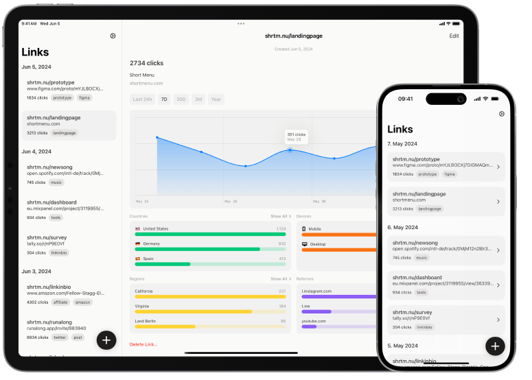 Short Menu App on iPhone and iPad